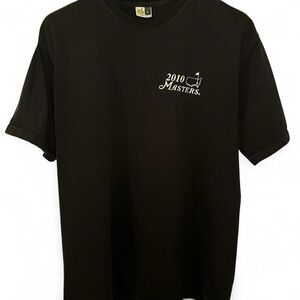 Masters Black Short Sleeve Tee with 2010 Logo